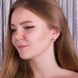 Золотые серьги женские с одним фианитом 032181 032181 фото 3