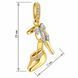 Підвісок в жовтому золоті з фіанітами Туфелька 038969 038969 фото 2