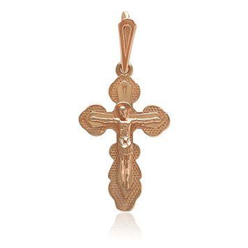 Крестик из красного золота с Распятием 028793 028793 фото