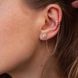 Серьга - каффа Тринити в красном золоте с фианитом 037795 037795 фото 2