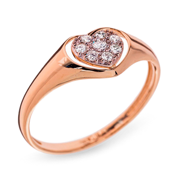 Золотое кольцо с бриллиантами Сердце R0293 R0293 фото