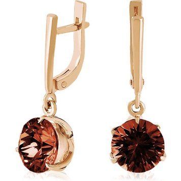 Золоті сережки з гранатом 023391 023391 фото
