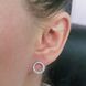 Серьги - пусеты в серебре Круг с белыми фианитами 039637 039637 фото 4