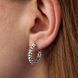 Массивные серьги - кольца из белого золота Клеш без вставок 039269 039269 фото 4