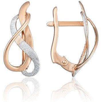 Золотые серьги без вставок 029112 029112 фото