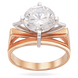 Золотое кольцо с одним фианитом 028588 028588 фото 3