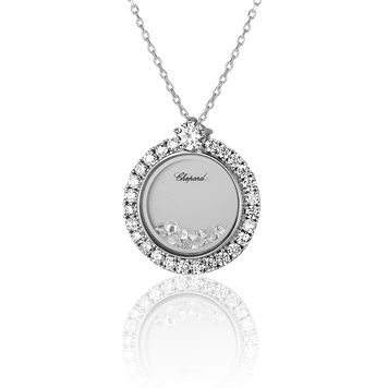 Срібне кольє в стилі Chopard з фіанітами 027426 027426 фото
