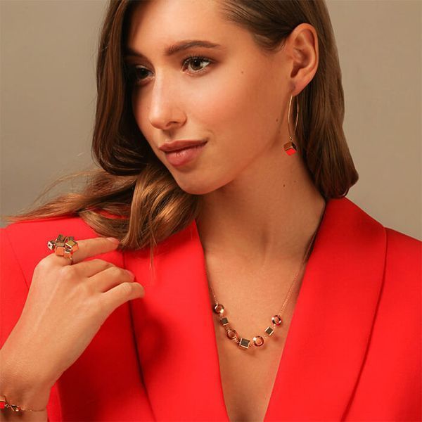 Колье из красного золота Геометрия 030072 030072 фото