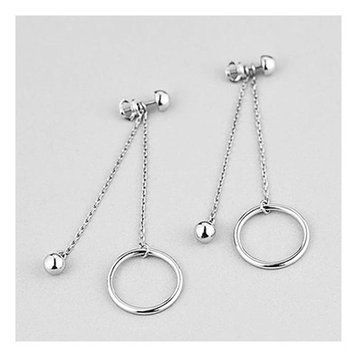 Серебряные серьги-трансформеры Helen 3 в 1, с шариком и кольцом 038130 038130 фото