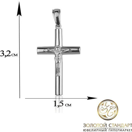 Хрестик в білому золоті 026472 026472 фото