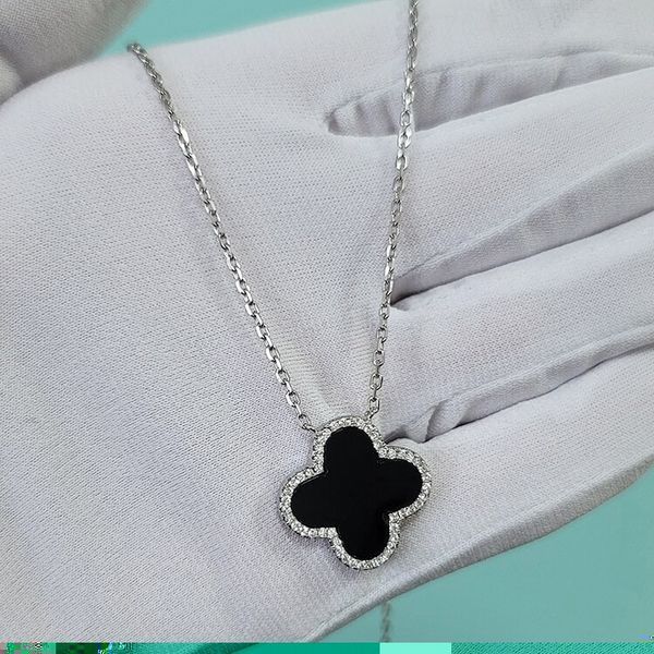 Серебряное колье с ониксом и фианитами 028303 028303 фото