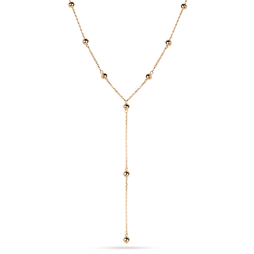 Серебряное колье шарики с позолотой 038462 038462 фото