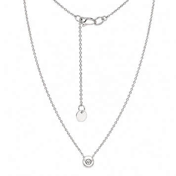Колье из белого золота с бриллиантом 037152 037152 фото