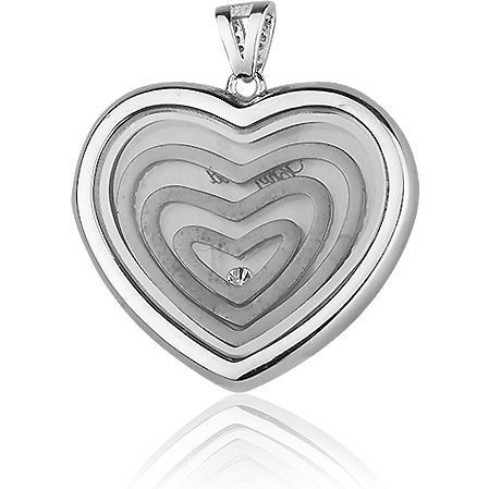 Серебряный кулон Сердца с фианитами в стиле Chopard 027680 027680 фото