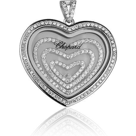 Серебряный кулон Сердца с фианитами в стиле Chopard 027680 027680 фото