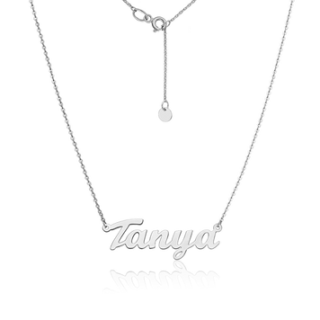 Срібне родоване кольє з ім&rsquo;ям Tanya 034707 034707 фото