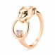 Каблучка в червоному золоті 585 проби Emerald Panther Instinct з фіанітами 041939 041939 фото 1