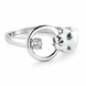 Кольцо в белом золоте 585 пробы Emerald Panther Instinct с фианитами 041941 041941 фото 2