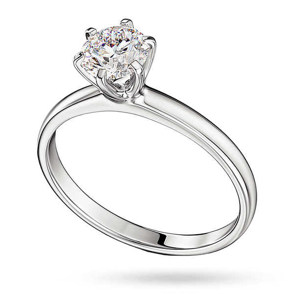 Изысканное тонкое кольцо в белом золоте с бриллиантом 041563 041563 фото