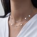 Двойное золотое колье в белом золоте с монетками 033226 033226 фото 2
