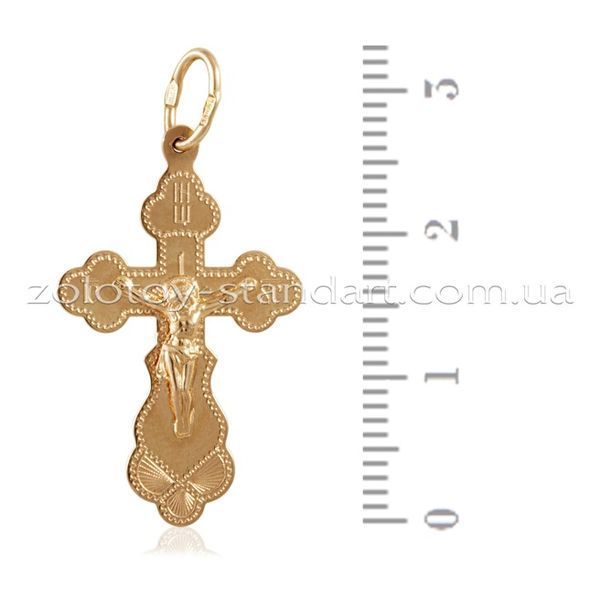 Золотий хрестик в червоному золоті 3432/00 3432/00 фото