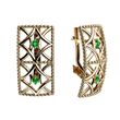 Золотые серьги с фианитами 420969
