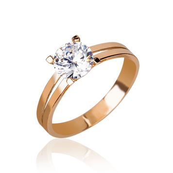 Кольцо золотое с одним фианитом 032770 032770 фото