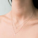 Двойное колье в красном золоте с фианитом 031769 031769 фото 3