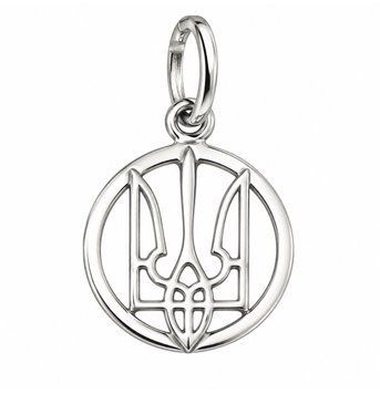 Серебряный подвес Тризуб в круге 037429 037429 фото