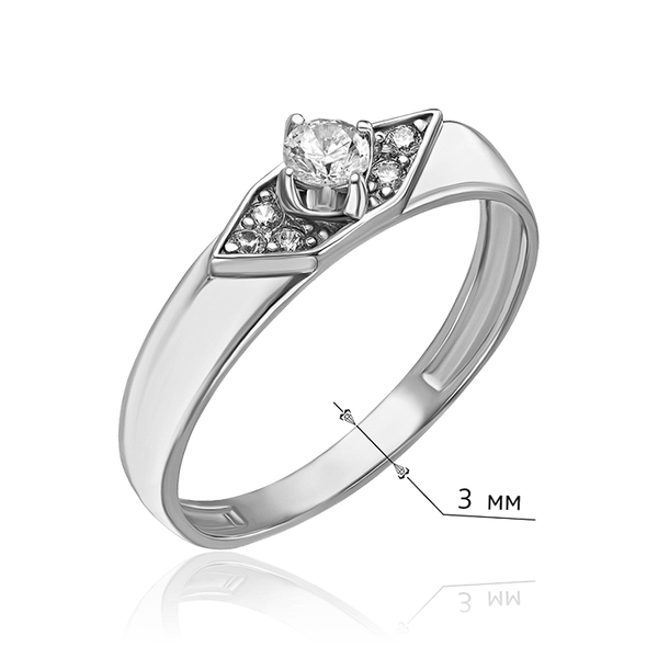 Кольцо из белого золота с бриллиантами 036788 036788 фото