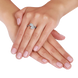 Срібна каблучка листочки з фіанітами 031279 031279 фото 2
