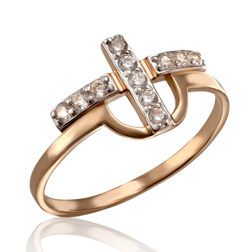 Ювелирное кольцо золотое с фианитами 033738 033738 фото