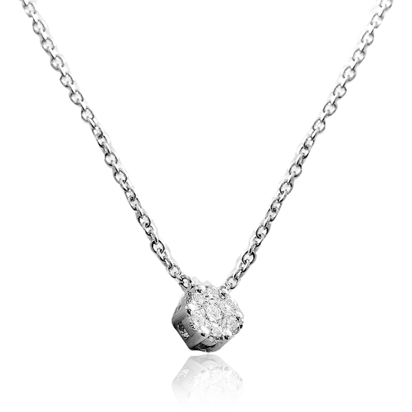 Колье в белом золоте 750 с бриллиантами 032868 032868 фото