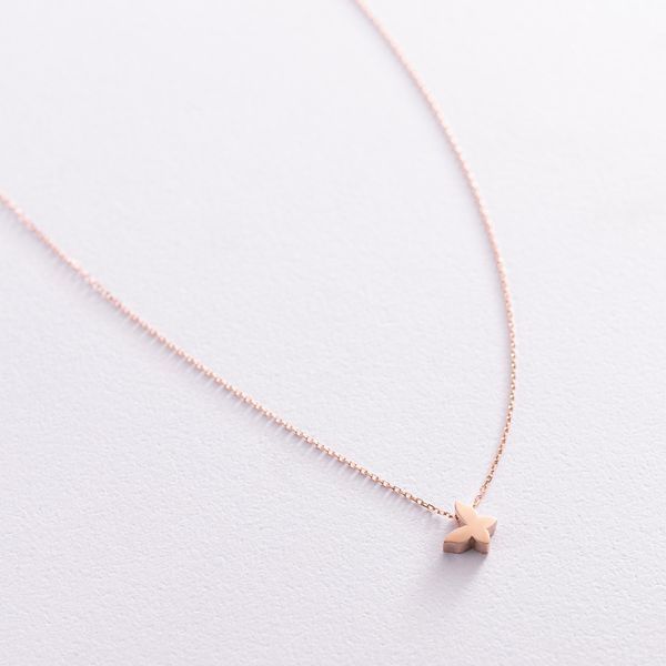 Миниатюрное золотое колье Бабочка 032847 032847 фото