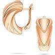Серьги в красном золоте 585 пробы Half Twirl без вставок 042085