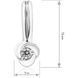 Миниатюрный кулон из белого золота Цветок с бриллиантом 036784 036784 фото 2