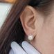Сережки з червоного золота з перлинами Дінара 033432 033432 фото 3