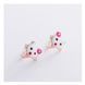 Золоті сережки з емаллю Hello Kitty Кітті в червоному золоті 037545 037545 фото 1