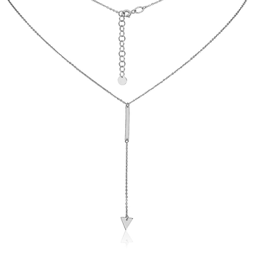 Серебряное колье в минималистическом дизайне Треугольник036798 036798 фото