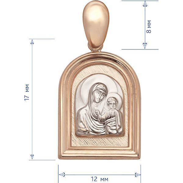 Ладанка из комбинированного золота 029554 029554 фото