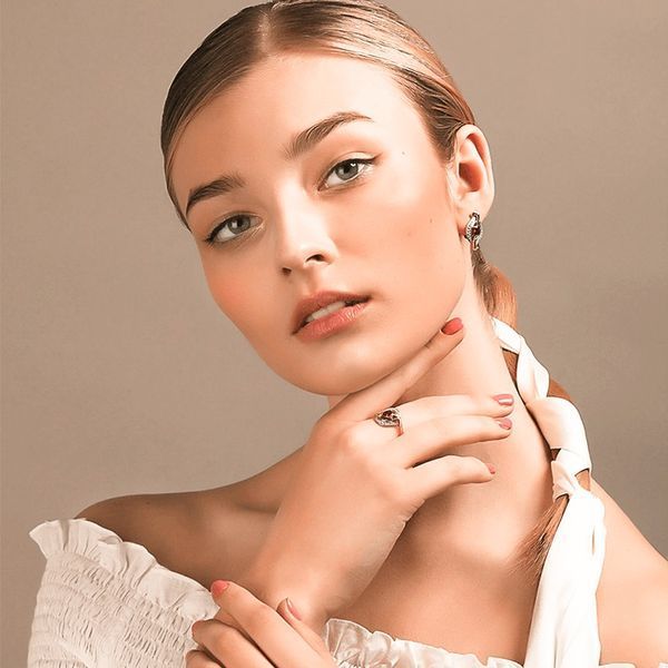 Серьги из комбинированного золота 585 с английським замком 033966 033966 фото