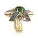 Каблучка з лимонного золота у вигляді квітки з кварцем і фіанітами 035900 035900 фото 2