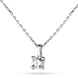 Колье с одним камнем в белом золоте 032446 032446 фото 1
