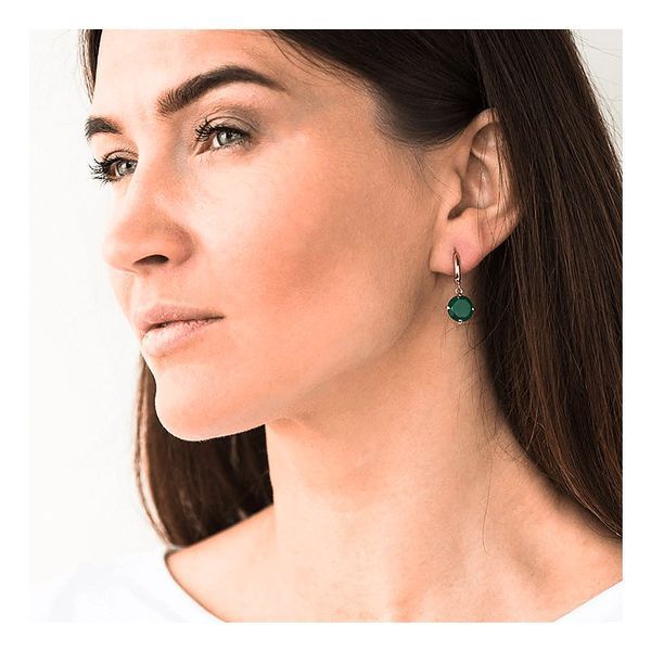 Сережки с ониксом в красном золоте Мэри 033070 033070 фото