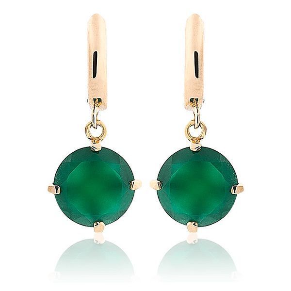 Сережки с ониксом в красном золоте Мэри 033070 033070 фото