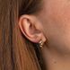 Серьги - кольца Клеш минималистичные в желтом золоте 039309 039309 фото 3