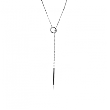 Серебряное колье без вставок 026019 026019 фото
