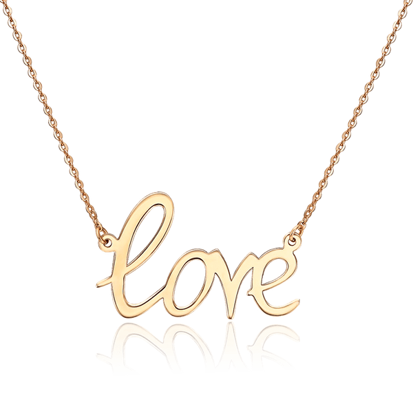 Золотая цепочка на шею з надписью Love 034339 034339 фото
