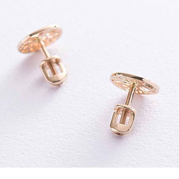 Серьги-пусеты Древо Жизни в красном золоте 038668 038668 фото
