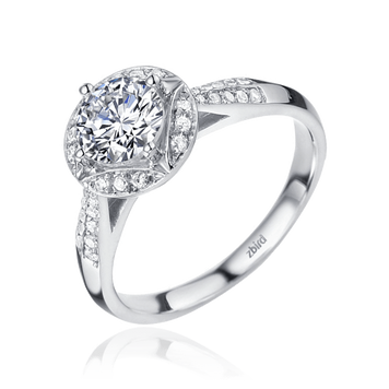 Кольцо из белого золота с бриллиантами 031039 031039 фото